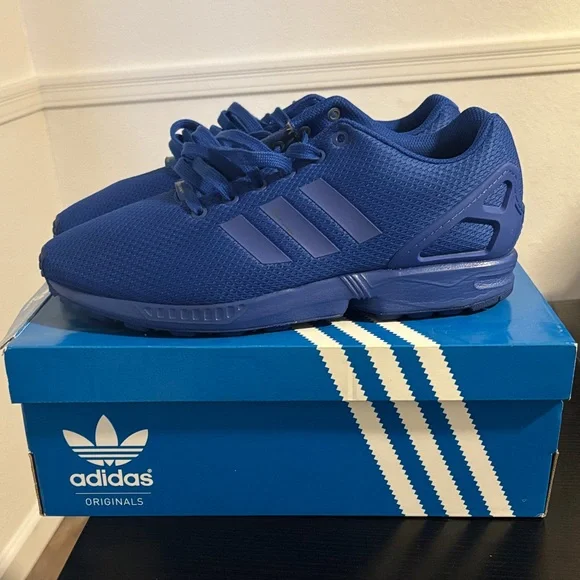 Adidas ZX Flux Royal Blue Shoes - Picture 3 of 9